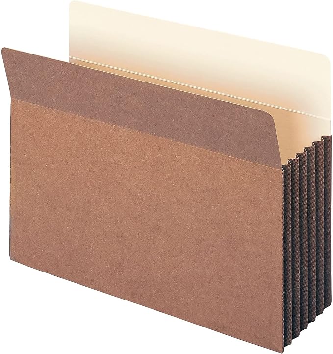 Smead Tuff Expanding Pockets, Set of 10 Accordion File Organizers for File Folders, Straight-Cut Tab, 5-1/4 inch Expansion, Letter Size, Office Supplies, Document Organizer (73390)