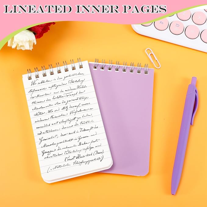 30 Pack Small Spiral Notebooks, 3 x 5 Inch Memo Pads | Mini Top Spiral Memo Pads, Lined Memo Pads, Pocket Notebook for Home, School, Office, 60 Sheets, 120 Pages