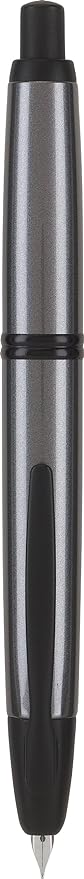 PILOT Vanishing Point Collection Refillable & Retractable Fountain Pen, Gun Metal Gray Barrel with Matte Black Accents, Blue Ink, Fine Nib (60583)