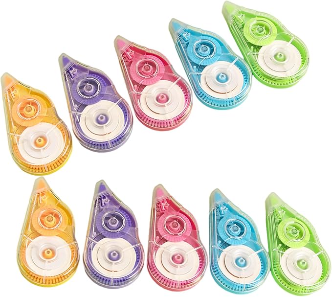 10Pcs Correction Tape Roller 8mx5mm Quick Dry White Out Correction Tape Total 80m for Writing School and Office Supplies