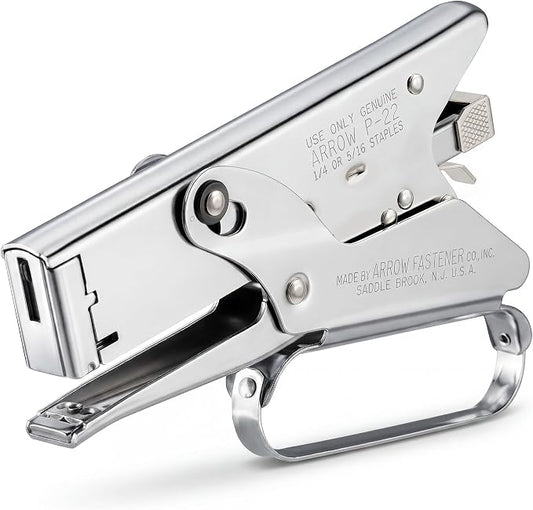 Arrow Fastener P22 Heavy Duty Handheld Plier Stapler for Crafts, Office, and Insulation, Uses 1/4-Inch and 5/16-Inch Staples