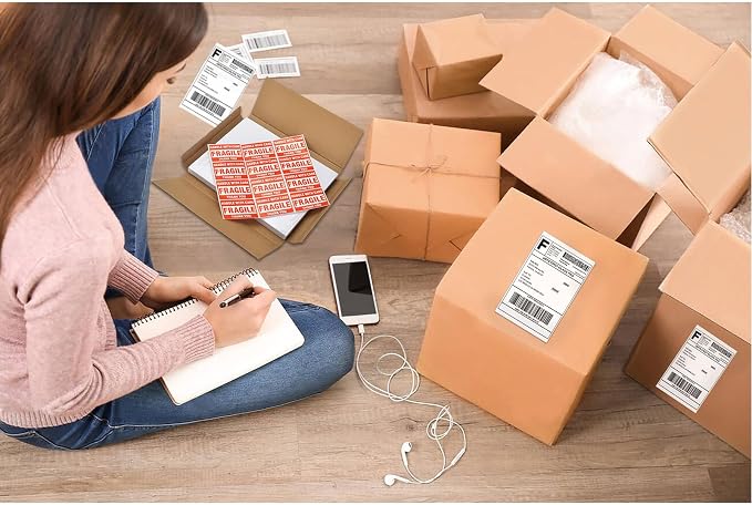 8.5" x 5.5" Address Labels, Half Sheet Shipping Labels, 3000 Sheets Self Adhesive Mailing Labels for Laser & Inkjet Printers