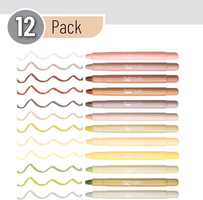 Mr. Pen- Gel Highlighter, 12 Pack, Vintage Colors | Bible Highlighters No Bleed, No Bleed Highlighters