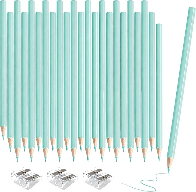 36 PCS Macaron Blue Colored Pencils Pre Sharpened Pencil 2 HB - Ideal for Checking, Grading, Tests & Office/School Supplies