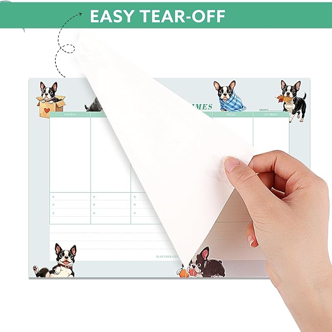 60 Sheets Weekly Pad, Tear Off Weekly Planner Notepad with Daily Schedule Weekly to Do List Notepad(7x10”)