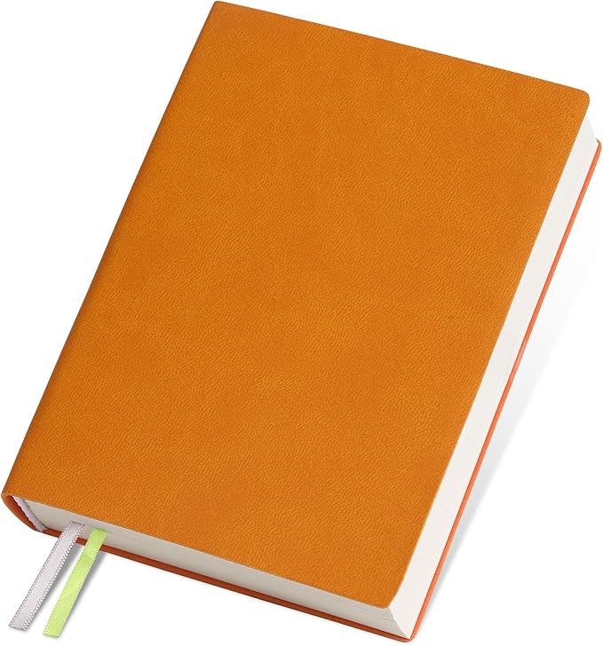Thick Blank Journal Notebook 400 Pages, A6 Unlined Plain Sketchbook, 100gsm Thick Paper Hardcover Soft Leather Cover, No Lines Drawing Pad Memo Diary Writing Art Notepad ，3.9 × 5.5