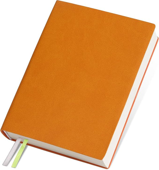 Thick Blank Journal Notebook 400 Pages, A6 Unlined Plain Sketchbook, 100gsm Thick Paper Hardcover Soft Leather Cover, No Lines Drawing Pad Memo Diary Writing Art Notepad ，3.9 × 5.5