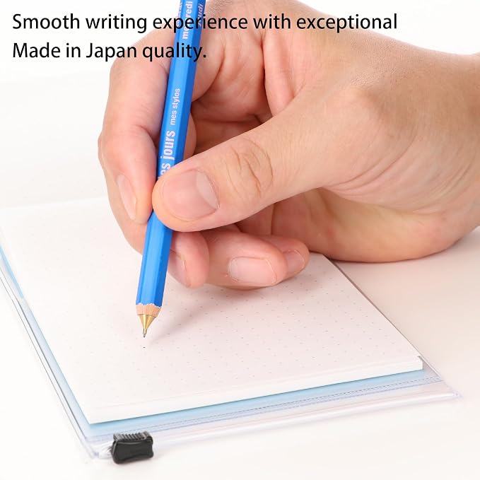 MARK'STYLE Tous Les Jours Wooden Mechanical Pencil – 0.5mm Tip with Eraser – Made in Japan – For Drawing, Drafting, Sketching, School & Office Use (Light Pink)