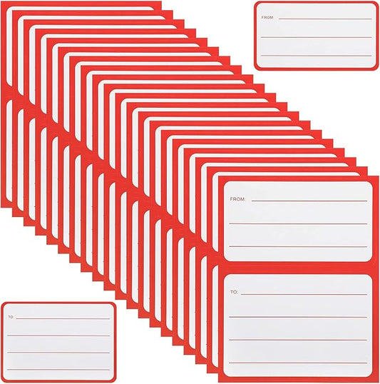 Tenare 50 Sheets/100 Pcs to from Return Address Mailing Labels Mail Shipping Label, Postage Guaranteed Stickers Self Adhesive Mailing Labels Stickers for School Office(Regular Style,4.5 x 3.5 Inch)