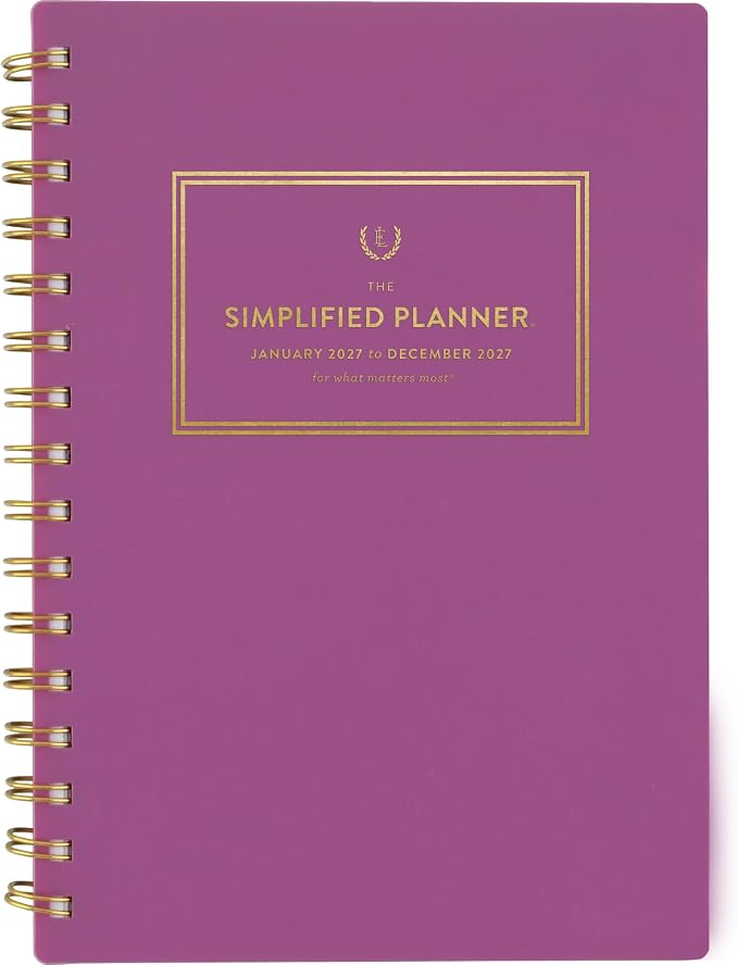 AT-A-GLANCE 2027 Planner, Simplified by Emily Ley, Weekly & Monthly, 5.5" x 8.5", Nostalgia Pink (EL60-200-27)