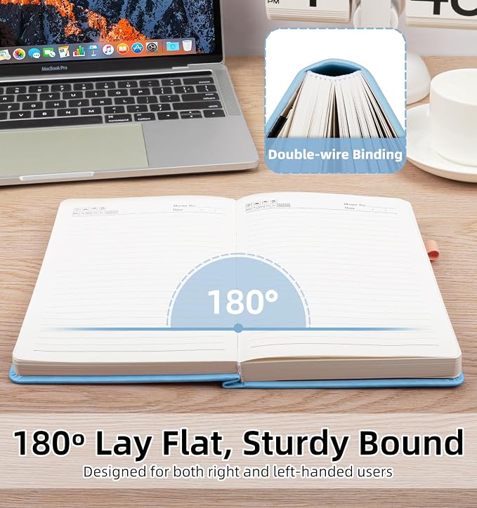 Lined Journal Notebook 365 Pages, B5 Leather Journals for Writing Women & Men, Hardcover Notebook with 100GSM Thick Paper, Daily Journal Notebook for Travel, Work, School, Note Taking, College Ruled
