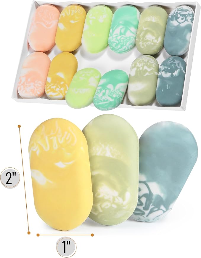 Mr. Pen- Marble Pencil Erasers, 12 Pack, 1" x 2" | Soft Rubber Marble Pencil Erasers for School, Office, Art Sketching, Homework, Exams, Clean Smudge-Free Correction