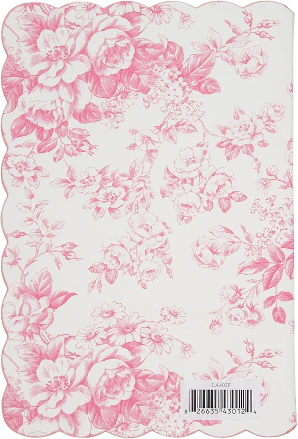 Laura Ashley Hardcover Journal 6x8 Faux Leather with Scalloped Edges | 260 Lined Pages with Ribbon Bookmark, Lay-Flat Design, Compact A5 Size, Great for Home, Office, Travel or Gifting