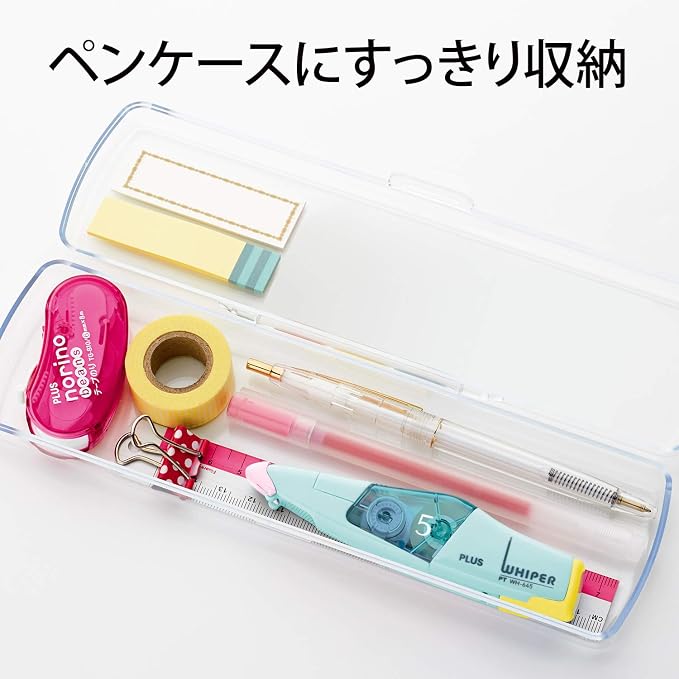 Plus Correction Tape, Whiter PT, Main Unit, 0.2 inch (5 mm), 1 Piece, Replacement Tape, 0.2 inch (5 mm), Set of 3, Pale Blue