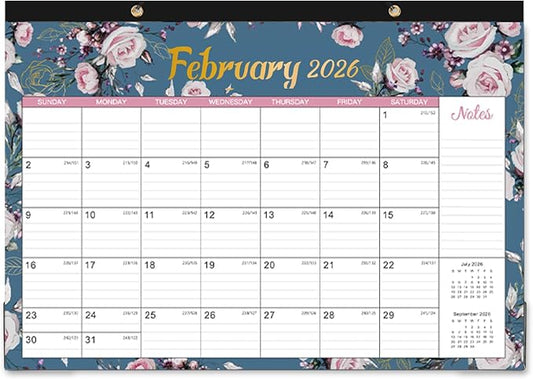 2026 Desk Calendar - Jan 2026 - Dec 2026, 12 Months Large 2026 Desk Calendar, 17" x 12", Desk Pad, Large Ruled Blocks, to-do List & Notes, Best Desk/Wall Calendar for Planning or Organizing