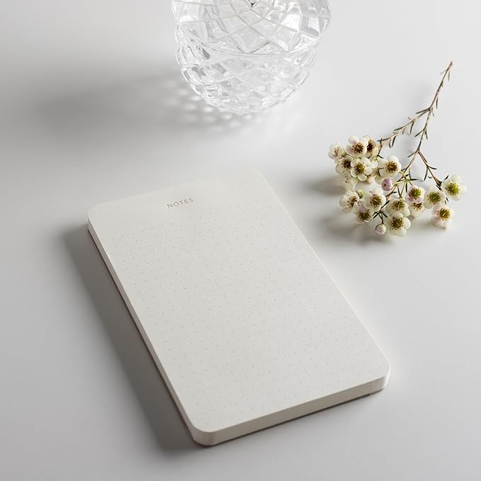 Pinesman - Elegant Desk Notepads for Professionals, Executive's Memo Pads, Minimalist, Gold Foiled, Dotted Layout, 3 Pack, 225 Sheets Total (75 Each), 6.3" x 3.9”, 95 GSM, Eco-friendly, FSC™ Certified Small Notepad