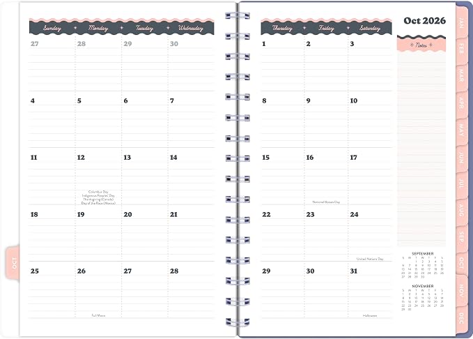 Mead Cambridge 2027 Planner, Weekly & Monthly, 15-Month Oct-Dec, 5.5" x 8.5", CatCoq, Berry Branches (CC01-200-27)