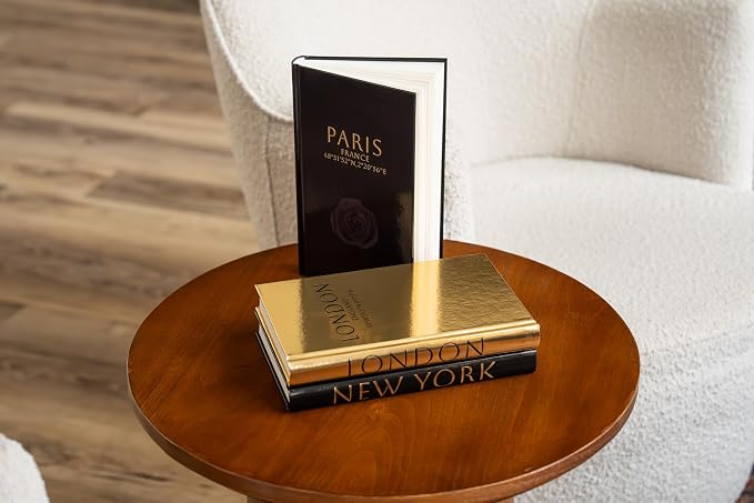 Decorative Books for Home Decor – Decorative Hardcover Display Faux Books for Bookshelf – Black and Gold Foiled Decor Books for Coffee Table – Fashion Designer Books Decor Set of 3 (Black and Gold) | Bookshelf Decor, Faux Hardcover Books, Black & Gold ...