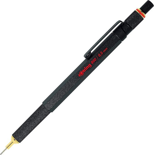 rOtring 800 Retractable Mechanical Pencil, 0.5mm, Black Metal Barrel - For Drafting, Engineering, Architecture Professionals