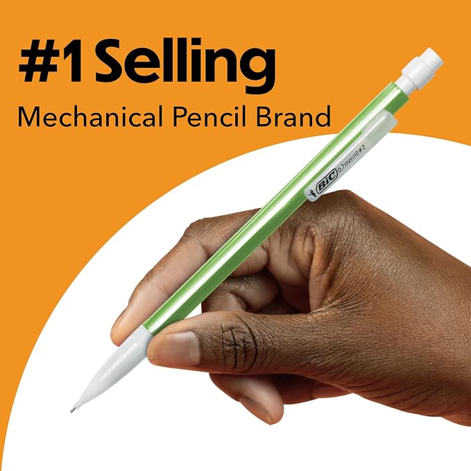 BIC Mechanical Pencils #2 XtraSmooth, 20 .7mm & 20 .5mm, Pack of 40 | Assorted Colored Barrels, Bulk School Supplies for Teachers and Classrooms, 40-Count Pack