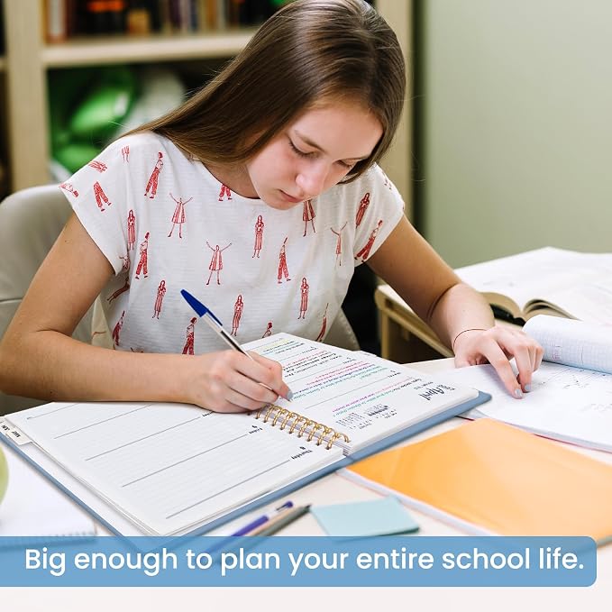 8.5" x 11" Academic Planner 2026-2027, Weekly & Monthly Calendar Planner Book, July 2026 – June 2027, Large Hardcover Organizer with Tabs, Perfect for Teachers, Students, Women & Men – A4, Blue