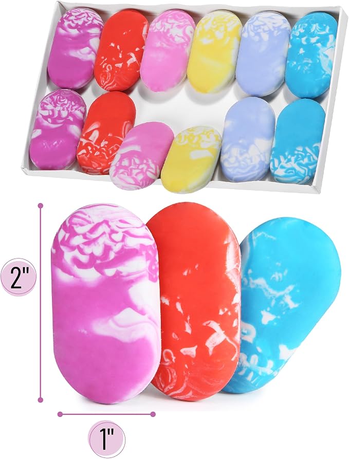 Mr. Pen- Marble Pencil Erasers, 12 Pack, 1" x 2" | Soft Rubber Marble Pencil Erasers for School, Office, Art Sketching, Homework, Exams, Clean Smudge-Free Correction