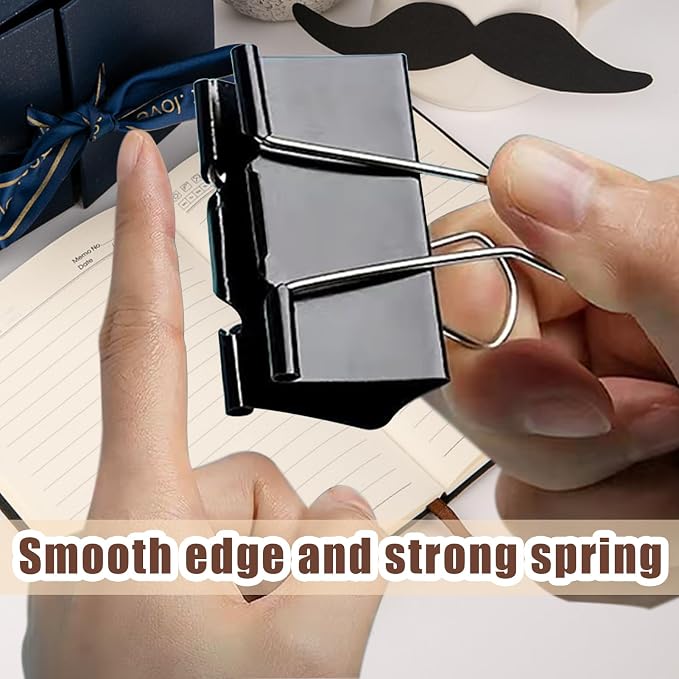 3 Inch Jumbo Binder Clips(36 Pack), Extra Large Binder Clip | Heavy Duty Paper Clamps for Office and Home Supplies, Black