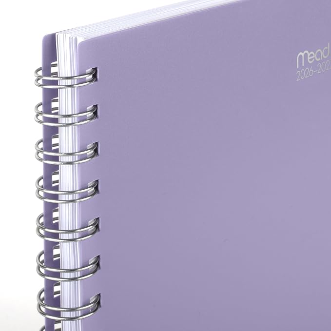 Mead Planner 2026-2027 Weekly & Monthly Academic 15-Month April-June, 5.5" x 8.5", Lilac (CAW42019)