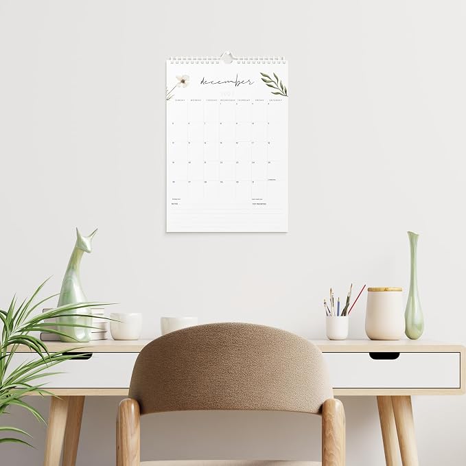 Karto Wall Calendar 2026-2027 11x17 in - Flowers | July 2026 to December 2027, Vertical, Boosts Productivity, Easy Monthly Planning