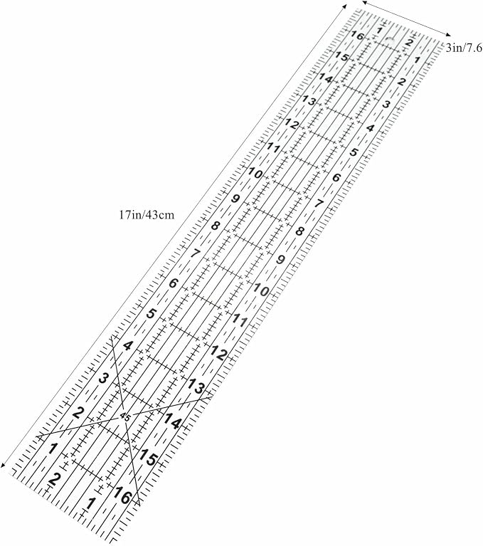 Quilting Ruler,Quilting Templates,Sewing Quilt Rulers,Acrylic Curved Corner Cutter,Precision Fabric Cutting Patchwork Tool for Quilting Sewing Craft DIY Projects,Transparent 3"x17"