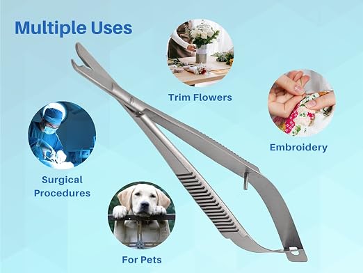 ARTMAN INSTRUMENTS Spring Action Micro Snip Stitch Removing Castroviejo Scissors 5.5 Inches for Fine Stitch Removal, Embroidery, and Micro Surgical Sutures