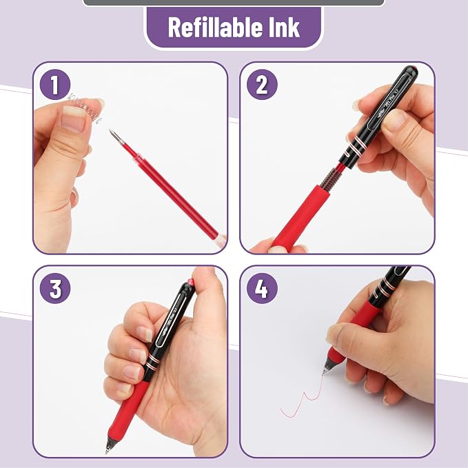 Mr. Pen- Retractable Gel Pens, 12 Pack, 0.7mm Fine Point, Colorful Ink | Fast-Dry & Smooth Writing Pens for Note-Taking, Journaling, Office, School & Everyday Use