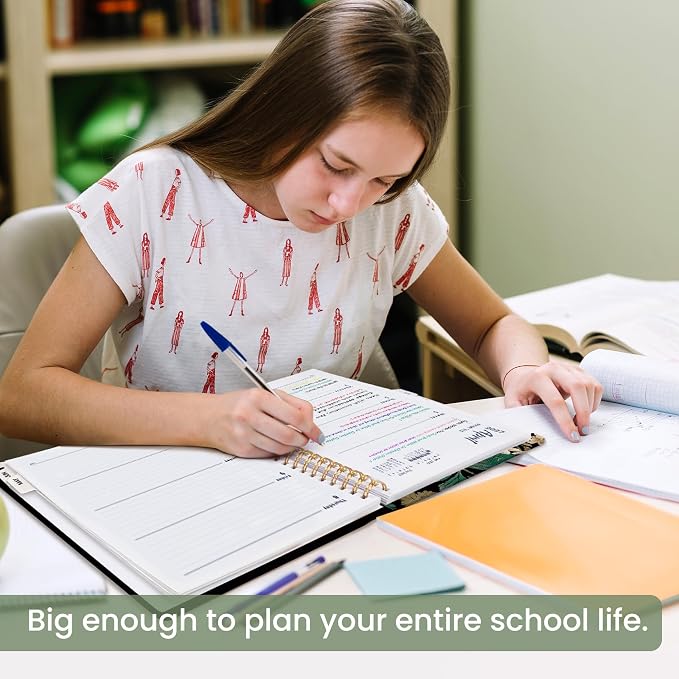 Academic Planner 2026-2027, Weekly and Monthly Calendar Book, July 2026 – June 2027, Hardcover Planner with Tabs, Perfect for Teachers, Students, Women & Men, A4 (8.5" x 11") - Forest Botanica