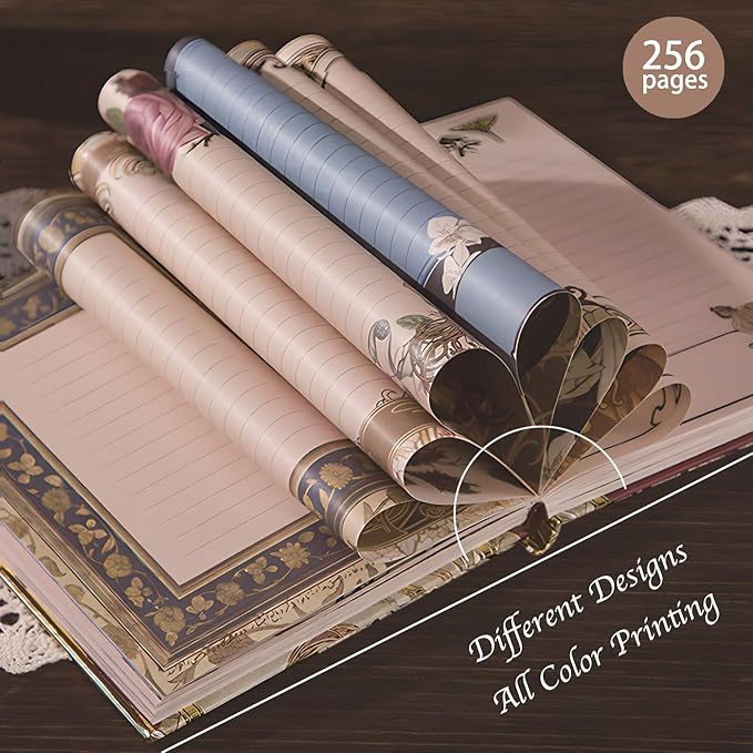 Pretty Notebook, Cute Journal, Journal for Women, Hard Cover Journal Notebooks, 5x7 Small Beautiful Journal, Fancy Notebook, Alphonse Mucha Night's Rest, Gilded Aesthetic Notebook.