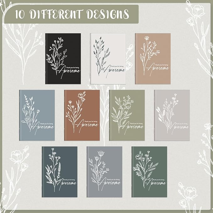 Feifeiya 30 Pcs Motivational Mini Notebooks Bulk Pocket Inspirational Journals Notepads Back to School Gifts Bulk for Teacher Employee Coworker Office Staff Nurse Social Worker(Awesome)