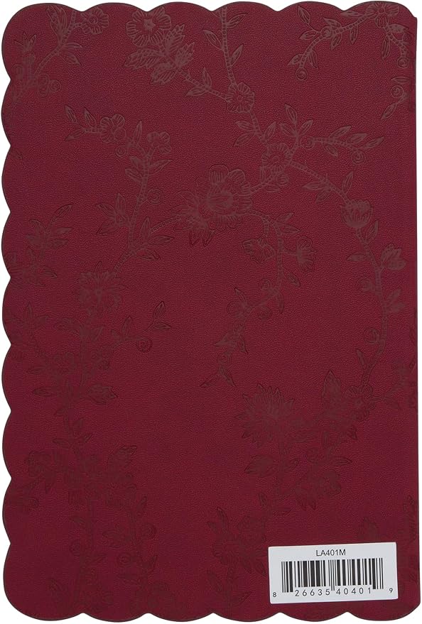 Laura Ashley Hardcover Journal 6x8 Faux Leather with Scalloped Edges | 259 Lined Pages with Ribbon Bookmark, Lay-Flat Design, Compact A5 Size, Great for Home, Office, Travel or Gifting