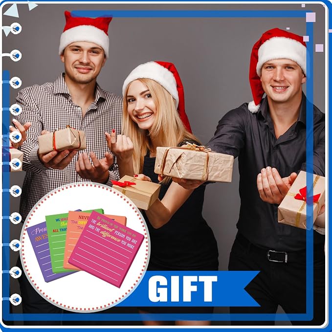 Yinder 24 Pcs Sticky Notes Gifts Bulk,Thank You,Dark
