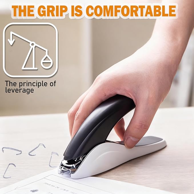 Aterflym Professional Staple Remover & Puller – Staple Remover Without Tearing, Heavy Duty Stapler Remover Tool, White & Black, 2 Pack for Office/Desk/Classroom
