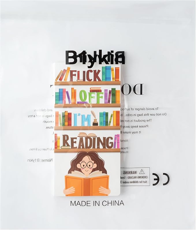 B1ykin Sticky Notes Set - 550 Sheets Writing Pad Funny Book Lovers Design | Self-Stick Notes Pages, Teacher Appreciation Gift, School Office Supplies, Shhh I’m Reading Design