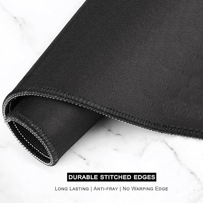 Auhoahsil Desk Pad, XL Extended Large Gaming Mouse Pad 31.5 x 11.8 Inch, Waterproof Mousepad with Stitched Edge, Non-Slip Computer Keyboard Laptop Mat for Women Men Office Work, Teal Tropical Leaves