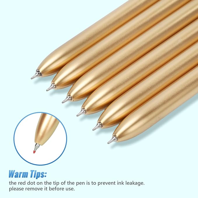 12 Pack Black Gel Pens 0.5mm Black Gel Ink Pens Bulk Quick Drying Pens,Gold | Retractable Roller Ball Fine Point Gel Pen,for Smooth Writing,ABS Case with Pocket Clip for Office ,Back To School