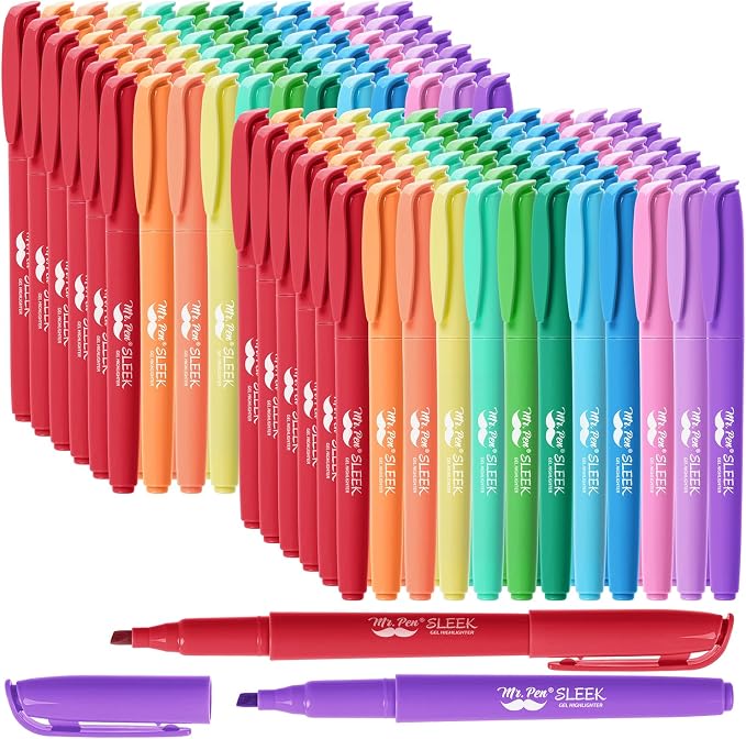 Mr. Pen- Highlighters, 144 Pack, Bulk Set, Assorted Colors, Chisel Tip | Quick-Dry, Smear-Resistant, Odorless Highlighters Bulk for School, Office & Journaling