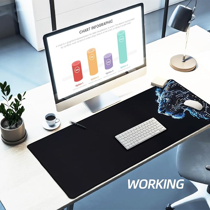 XXL Gaming Mouse Pad 35.4x15.7 Professional Large Mouse Pad & Computer Game Mouse Mat-90x40 Lioncmh