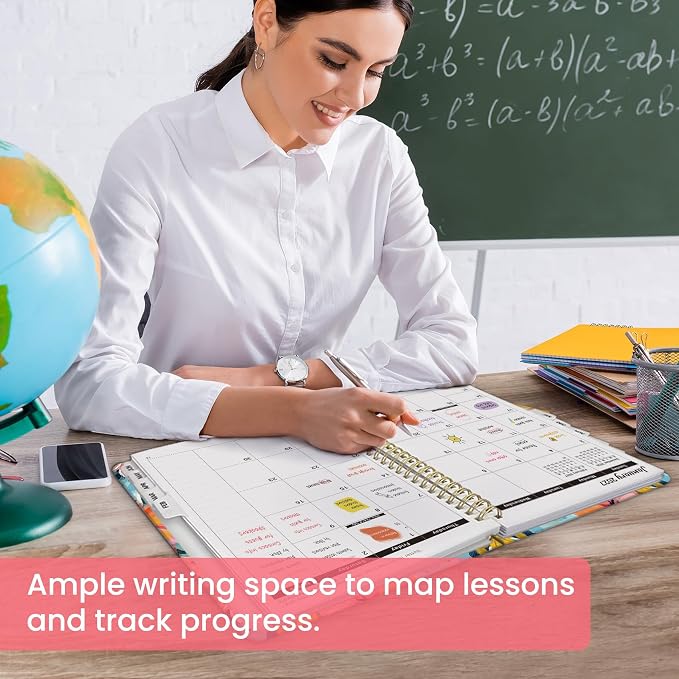 Academic Planner 2026-2027, Weekly and Monthly Calendar Book, July 2026 – June 2027, Hardcover Planner with Tabs, Perfect for Teachers, Students, Women & Men, A4 (8.5" x 11") - Pastel Garden