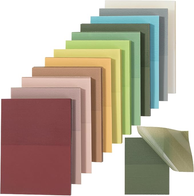 Mr. Pen- Small Transparent Sticky Notes, 1.5" x 2", 12 Pads, 600 Sheets | Vintage, Mini See Through Self-Adhesive Notes Bulk for Bible Journaling and Studying, Water-Resistant, Clean Removal