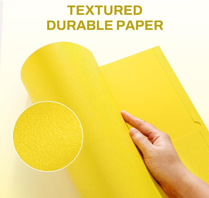SUNEE 2 Pocket Folders with Prongs (25 Pack, Yellow), Paper Folders with 2 Pockets and 3 Prongs Fit Letter Size Paper, Folders with Prongs for School Office Home Business