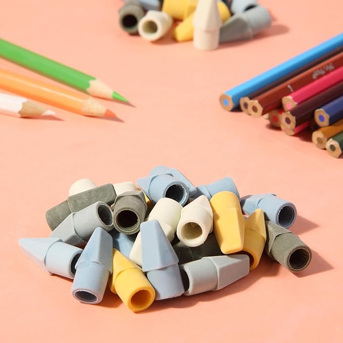 Mr. Pen- Pencil Erasers Toppers, 120 Pack, Colorful, Latex Free, No Smudge | Mr Pen Erasers for Pencils