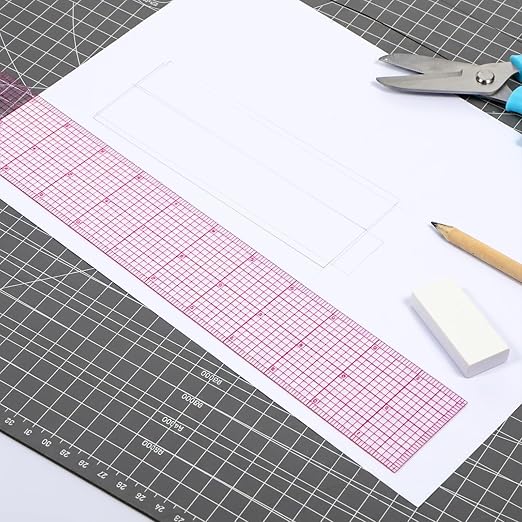 Clear Ruler for Sewing, 3 Pcs 2 × 12 Inch Flexible Plastic Grid Ruler | Transparent with Sandwich Scale Straight Measuring Tool for Pattern Grading Making Quilting DIY Crafts Clothes Design
