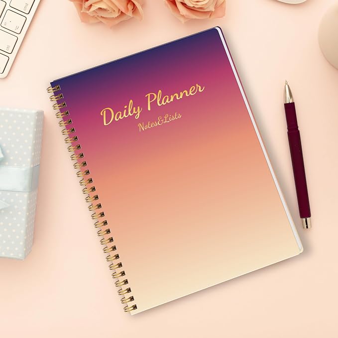TREES Undated Daily Planner, 80-Day To-Do List with Hourly Schedule | Day-on-a-Page Agenda for Hourly Schedules, Priorities, Tasks and Notes, Designed for Work, Home and Everyday Planning