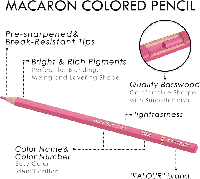2026 new Colored Pencils Set of 50 Pastel Colors for Adults and Kids, Soft Core Artist Pencils for Drawing Sketching Shading Coloring, Numbered and Portable Tin Case